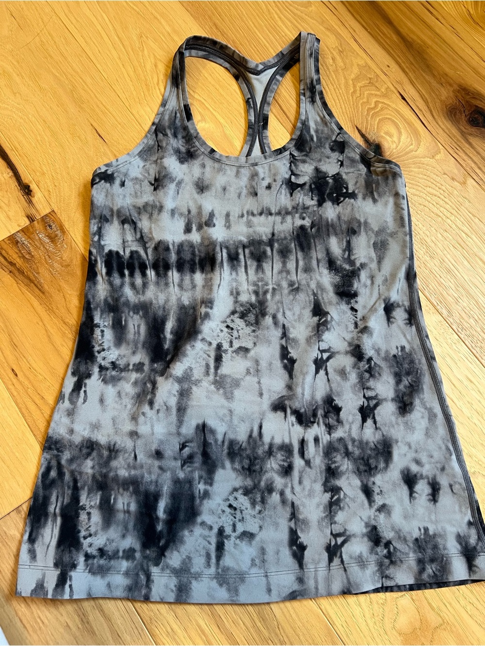 Lululemon Cool Racerback Tie-Dye Tank Top - Black & Grey